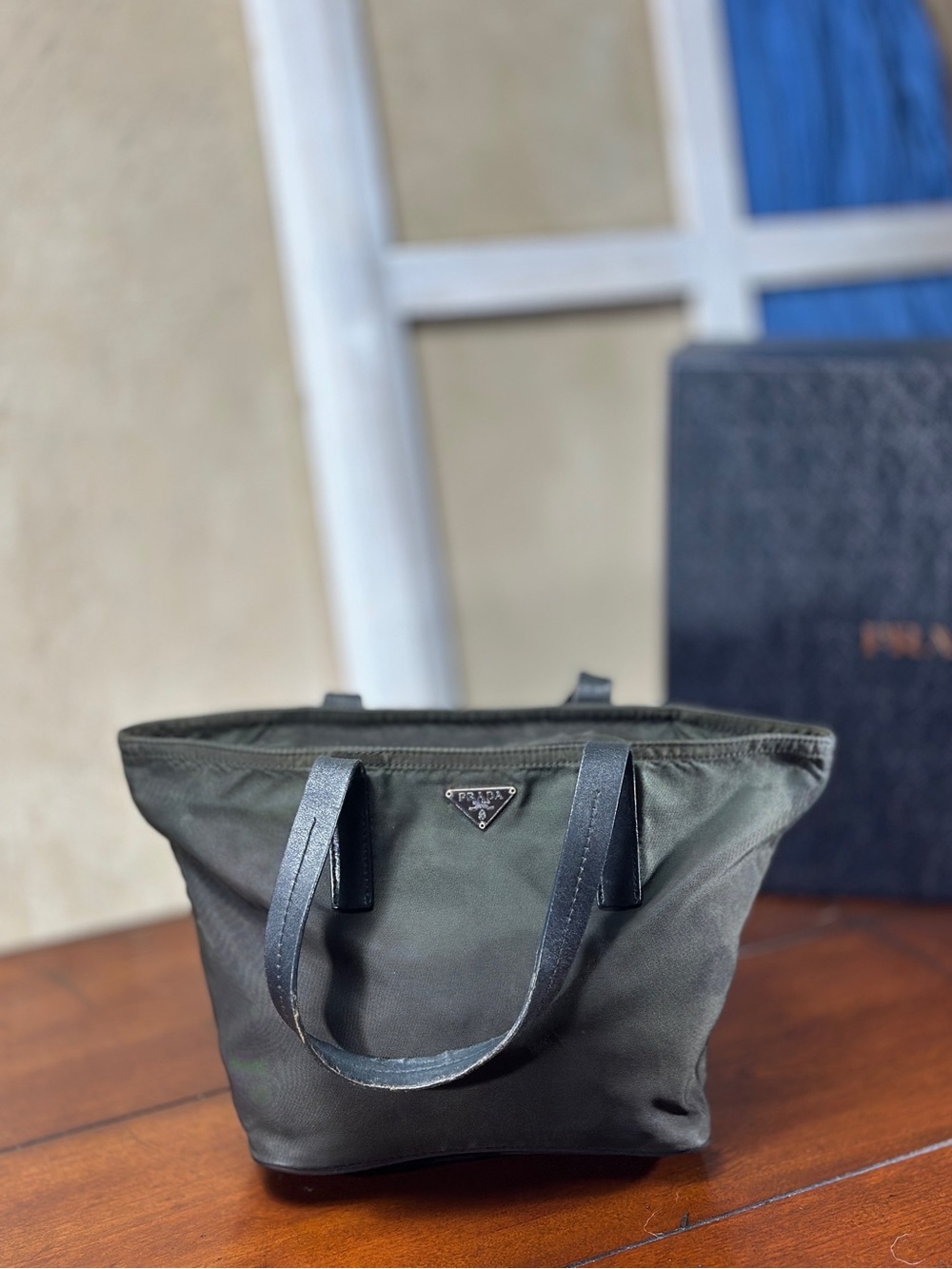 AUTHENTIC Prada Bella sport tote. Dark green.
